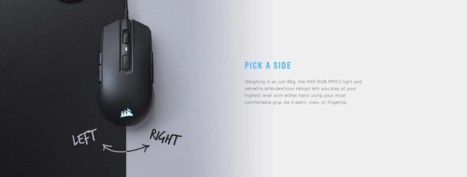 CORSAIR M55 RGB PRO Ambidextrous Multi-Grip Gaming Mouse | Mega Shopping Australia