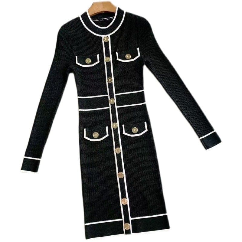 Four-mouth Bag Slim Slimming Exquisite Socialite Style Tight Dress Fashion - Image 5